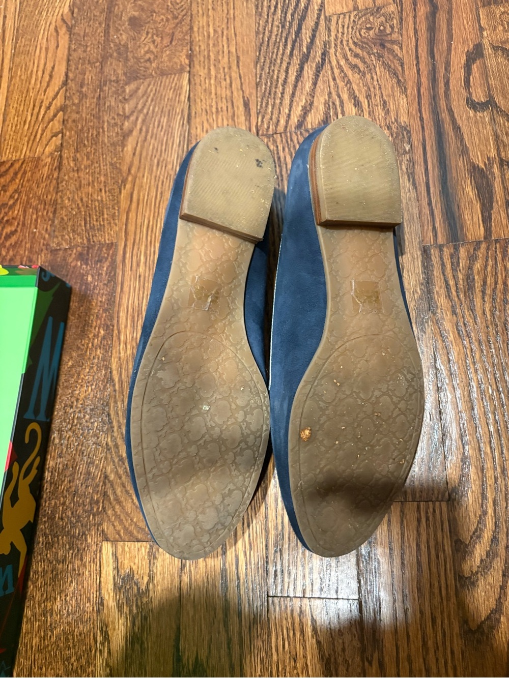 C. Wonder Navy Suede Loafers with Embroidered Multicolor Elephants - Picture 4 of 7